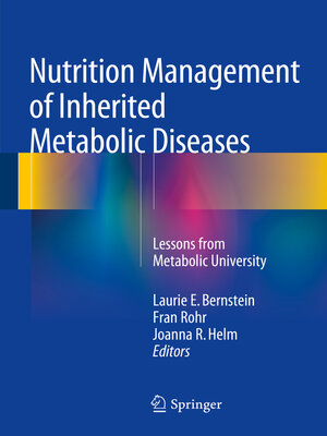 cover image of Nutrition Management of Inherited Metabolic Diseases